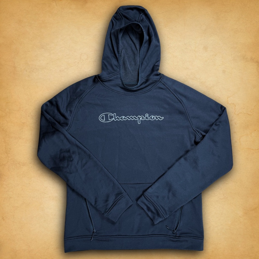 🖤 Champion Men's Powerblend Fleece Pullover Hoodie – Size Medium 🖤